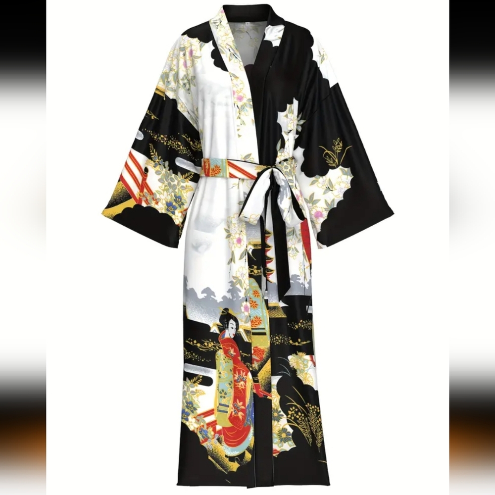 Bohemian Maxi Kimono Robe Nwt Xl